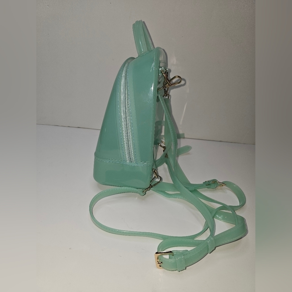 Huda Beauty Mini Backpack Turquoise Mint Green Adjustable Straps - Picture 3 of 11